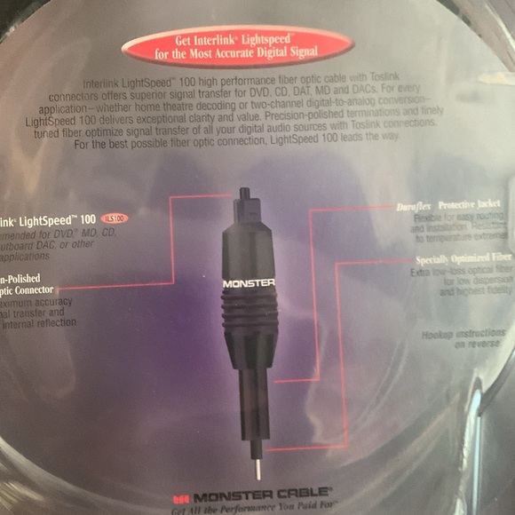 NIP Monster Digital Interlink LightSpeed 100. 1m (3.3ft) - Picture 5 of 5